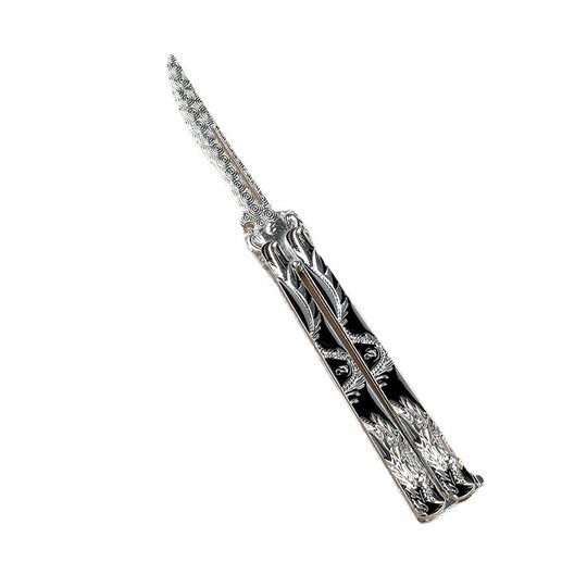 Alloy butterfly knife knife metal practice knife Golden Dragon assassin knife metal model Halloween props wholesale