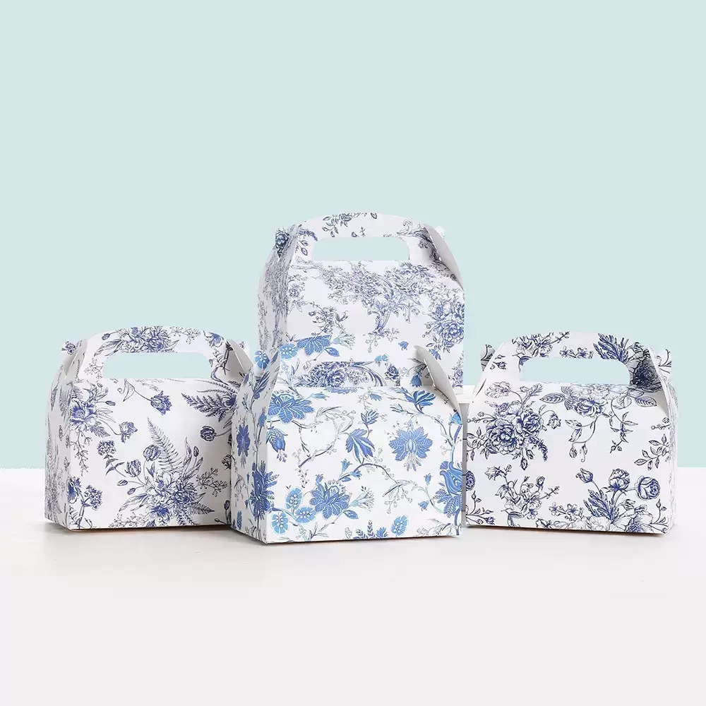 青花瓷蛋糕盒包装礼盒生日婚庆喜糖盒节日烘焙包装盒批发马芬盒