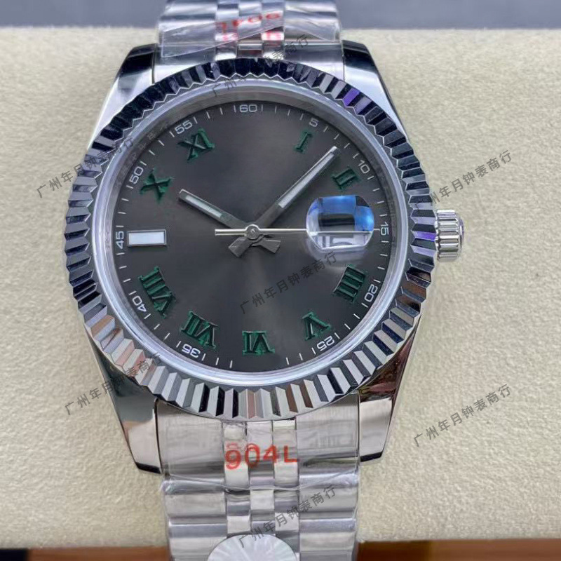 Laojia Diary Series 41mm Men's Watch Automatic Mechanical Watch Oyster Steel Strap Diamond Surface Single Calendar Foreign Trade Hot