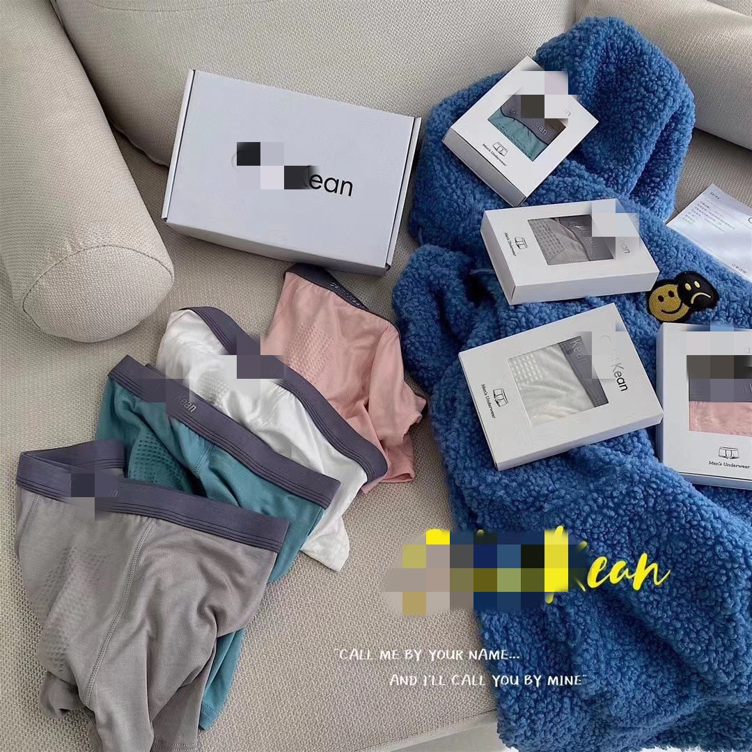 Men's Pressure Relief Pants 1.0 Modal Breathable Comfort Seamless Mid-rise Men's Straight-in Boxer Briefs Set of 4 Gift Pack