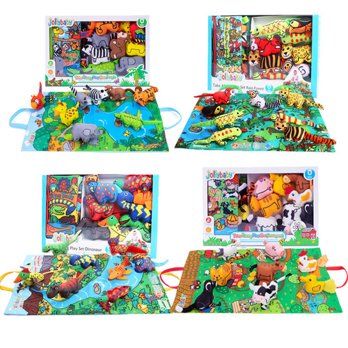 jollybaby parent-child interactive early education three-dimensional doll cloth book 0-3 years old baby toy gift box doll game blanket