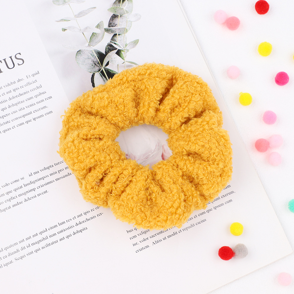 Wholesale Jewelry Korean New Plush Solid Color Hair Scrunchies Nihaojewelry display picture 7