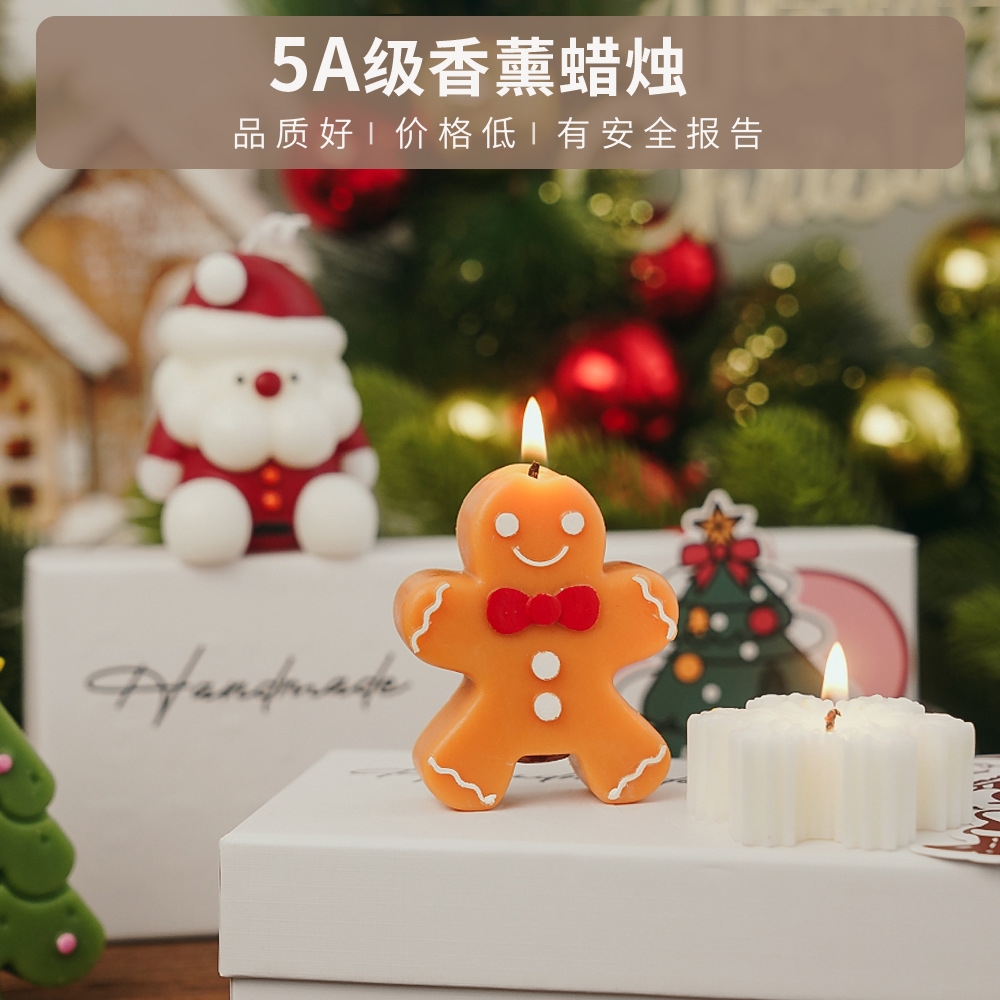 Caja de regalo con velas aromáticas navideñas, diseño artesanal y creativo, regalo ideal con fragancia festiva