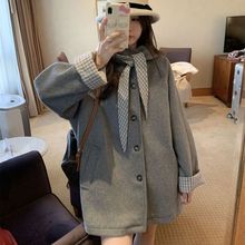 韩系呢子大衣女2025冬新款毛呢外套小个子赫本风高级感正流行短款