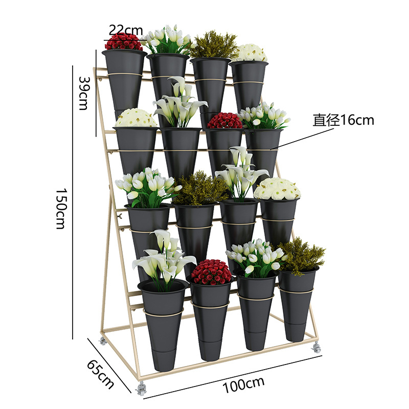 Soporte de flores de hierro forjado para decoración