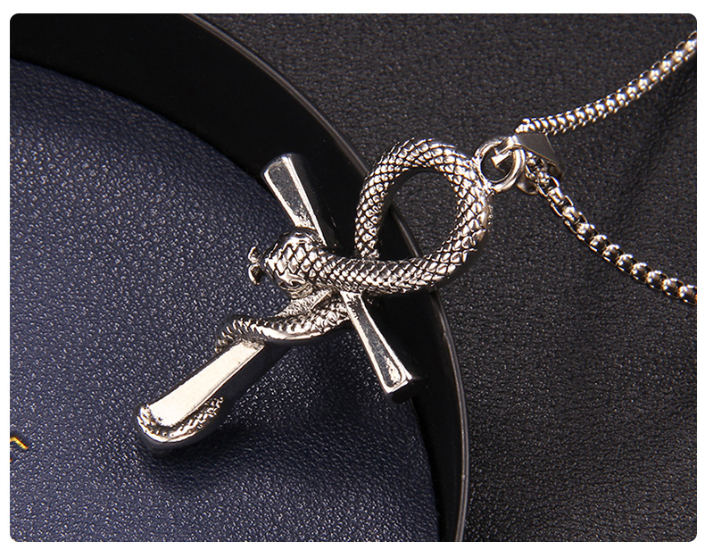 201 Stainless Steel Chain Material Fashion Snake Stainless Steel Plating Pendant Necklace 1 Piece