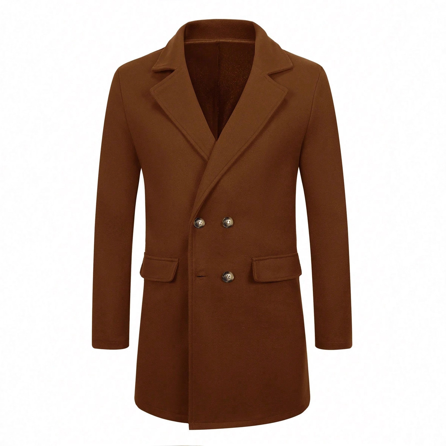 2025 Fall/Winter Cross-Border European And American Men's Single-Breasted Woolen Trench Coat_voghion.com