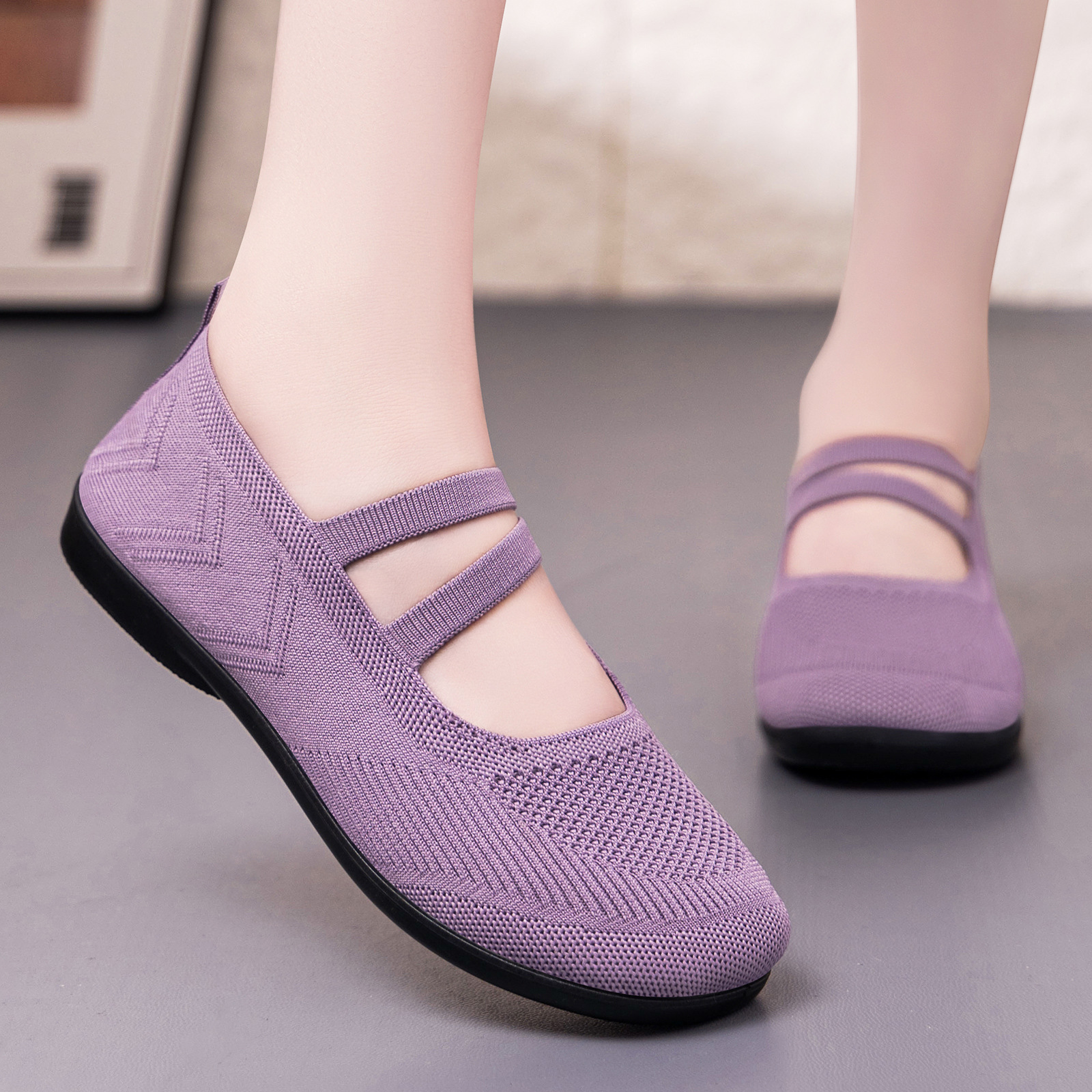 Zapatos casuales de primavera para mujeres, zapatos suaves no cansados, zapatos de mujer, zapatos transpirables, zapatos de madre, viejos zapatos de tela de Beijing