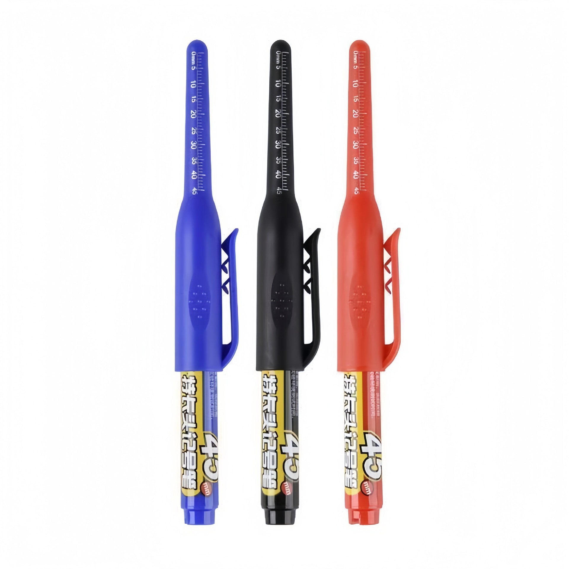 Jin Wannian Bolígrafo aceitoso de cabeza ultralarga Bolígrafo especial para carpintería de obra Cerradura de puerta Bolígrafo de boca larga multiusos impermeable 45mm