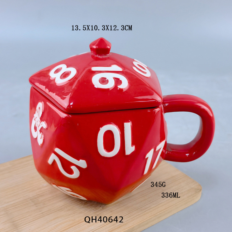 Mahjong dice tazas de cerámica decoración para el hogar tazas de café de color de oficina tazas de agua de marca digital pareja