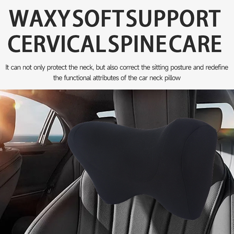 跨境专供汽车头枕高级感护颈枕头部支撑专用记忆棉枕现货直发头枕