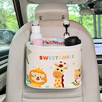 Car storage bag/box, Box Hanging Bag Car Rear - storage-bucket-lion-deer-and-tiger-trio
