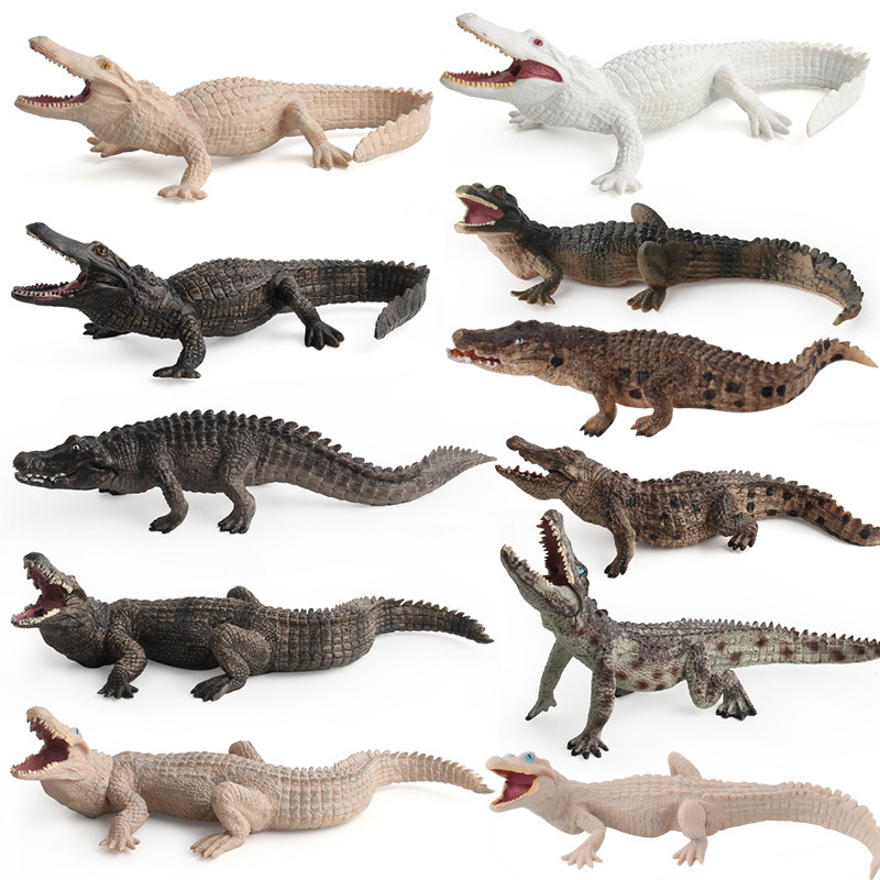 Children's solid simulated animal world model new crocodile black emperor crocodile alligator ornament toy
