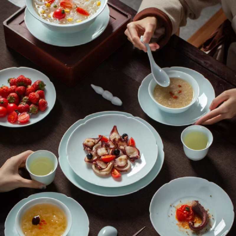 Song Dynasty Aesthetic Tableware Set, Zen Ritual Sense, Niche Appearance, Antique Bowl