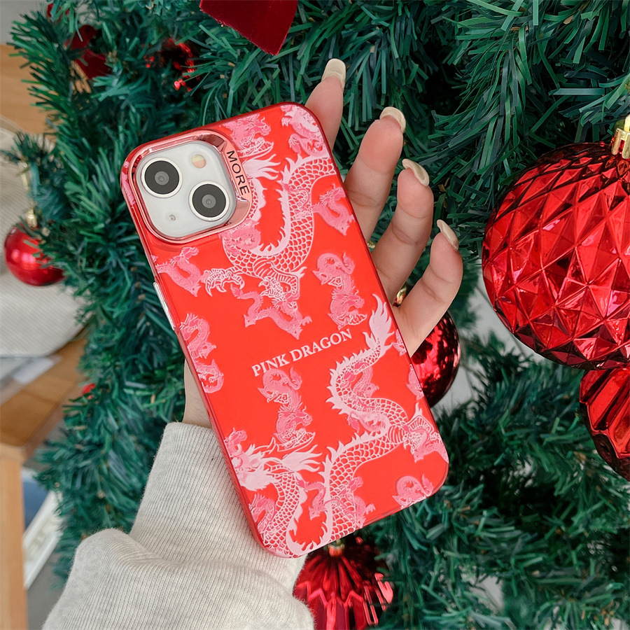 Red Dragon Phone Case For Iphone And Huawei Festive Design_voghion.com