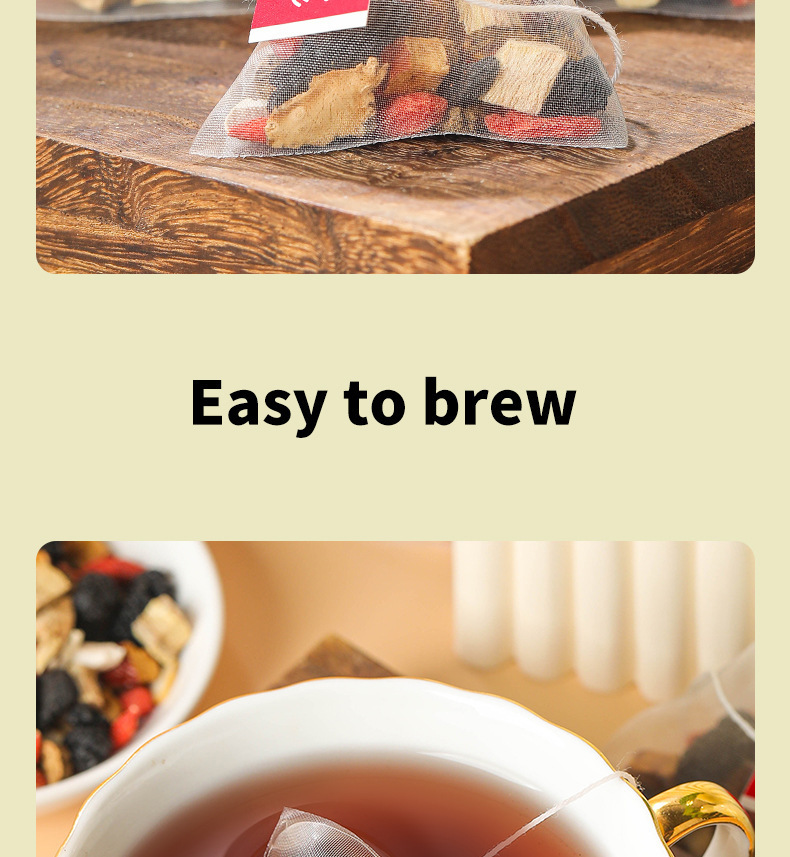 Ginseng Ten Treasures Tea Chinese Herbal Blend 150g Hot Brewed Floral Tea specifications