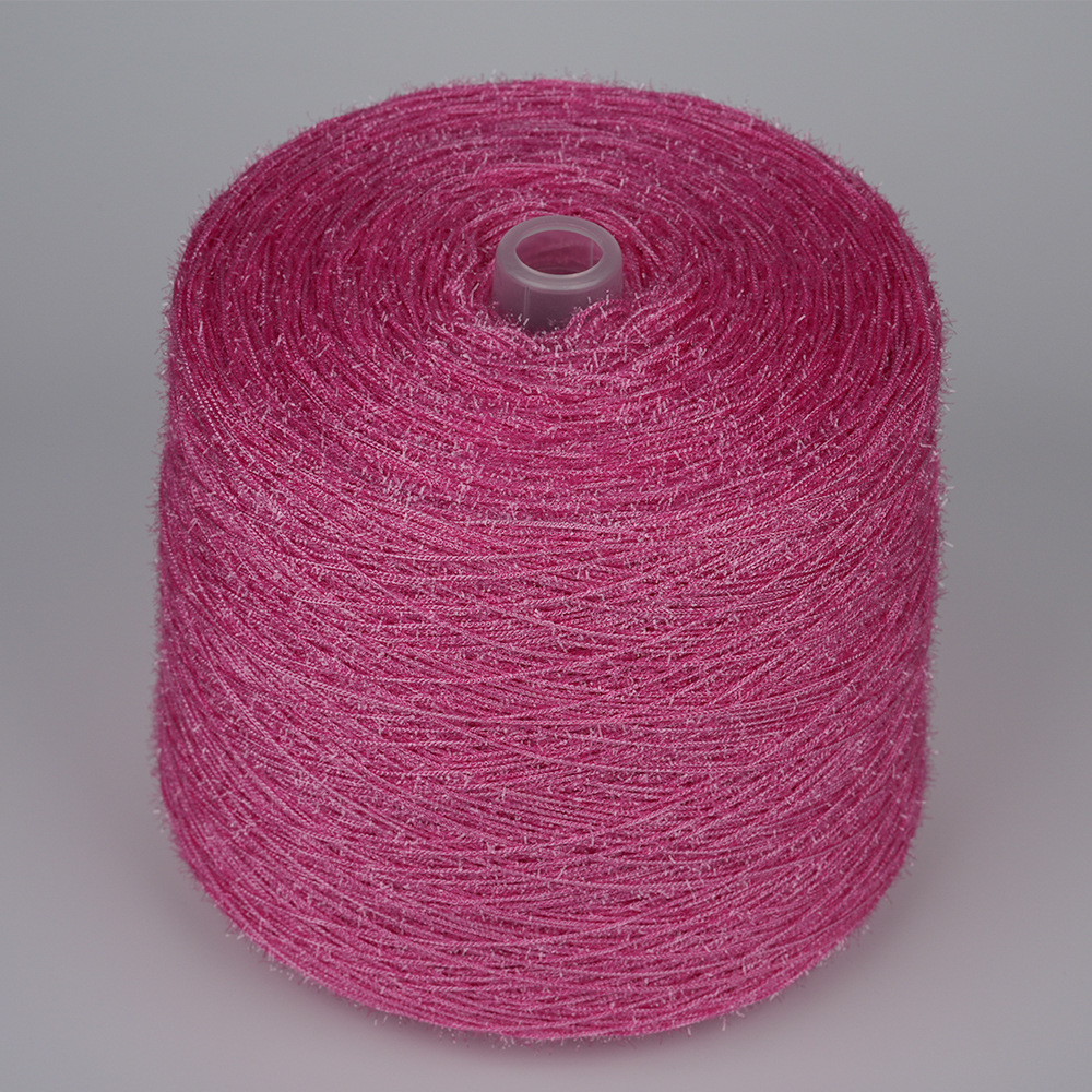 粗蜈蚣纱线 厂家直销批发全涤纶针织蜈蚣纱线编织帽子围巾闪光纱