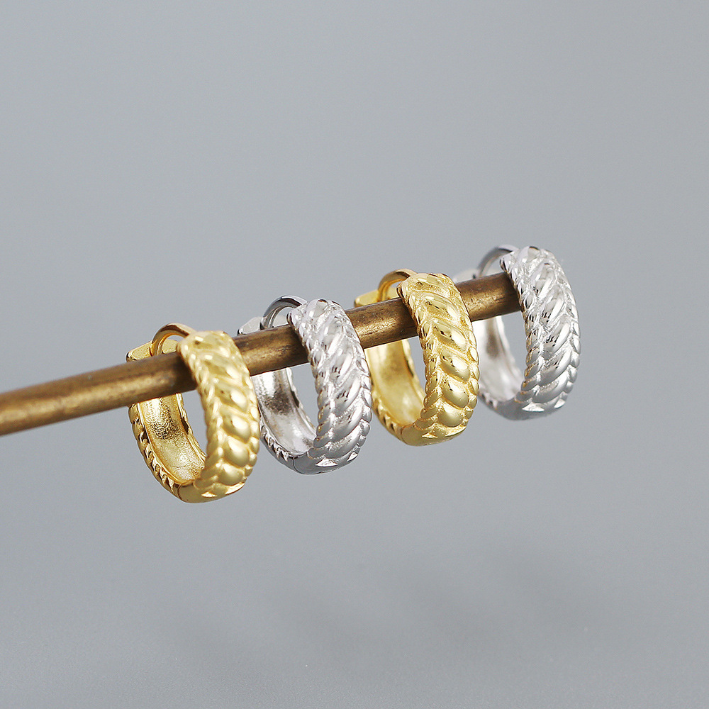 Casual Geometric Sterling Silver Plating Earrings 1 Pair