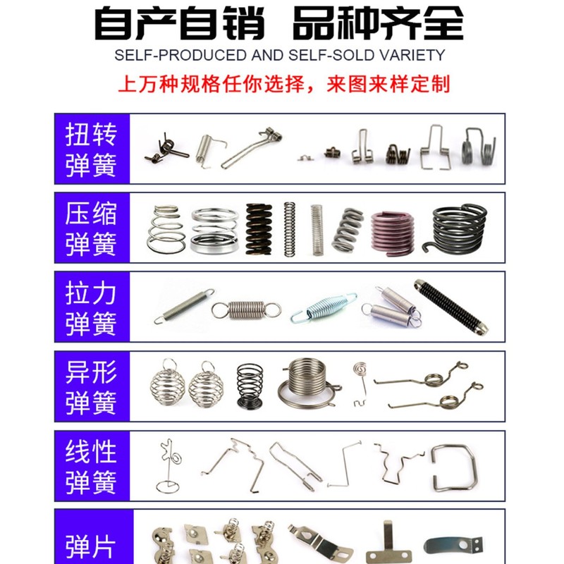 工場直販 ステンレス製引張ばね ダブルフック 強力引張ばね 機械玩具用引張ばね ダブルフック引張ばね|undefined