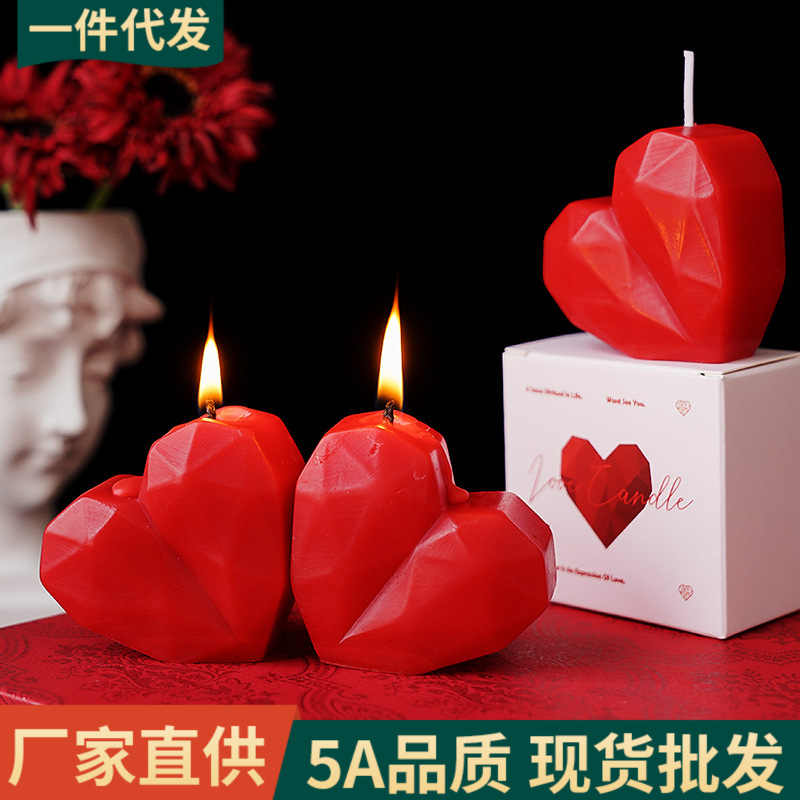 Velas de amor fragancias personalizadas Qixia regalo de bodas de regalo de mano creativa forma de corazón vela de fragancia