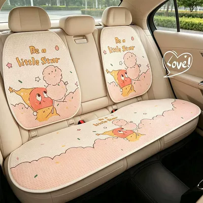 Car seat cushion for all seasons, summer cooling pad, cartoon seat cushion, ventilated and breathable seat cover, new driver's seat cover