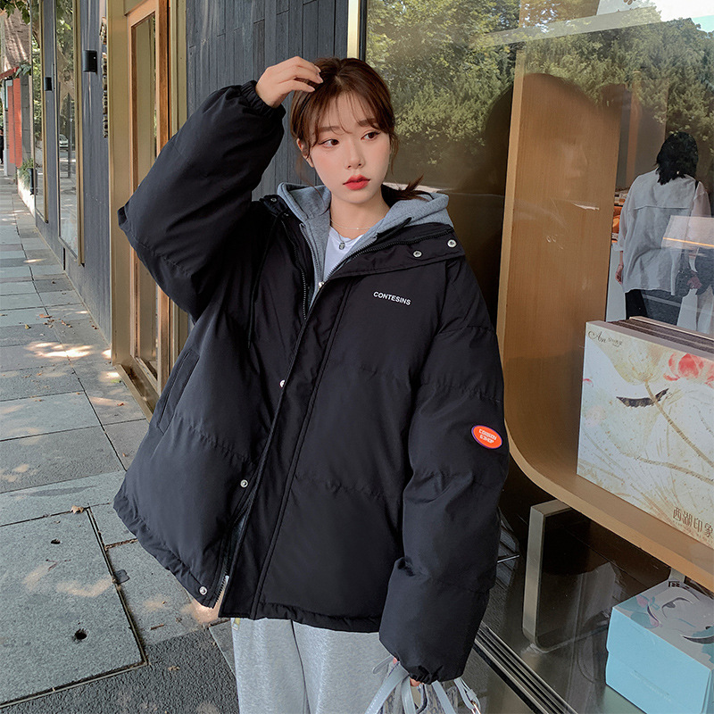 2023 nueva ropa de algodón de pluma coreana de invierno mujer chaqueta de algodón corta de tamaño grande chaqueta de pan de algodón gorda delgada abrigo image 8