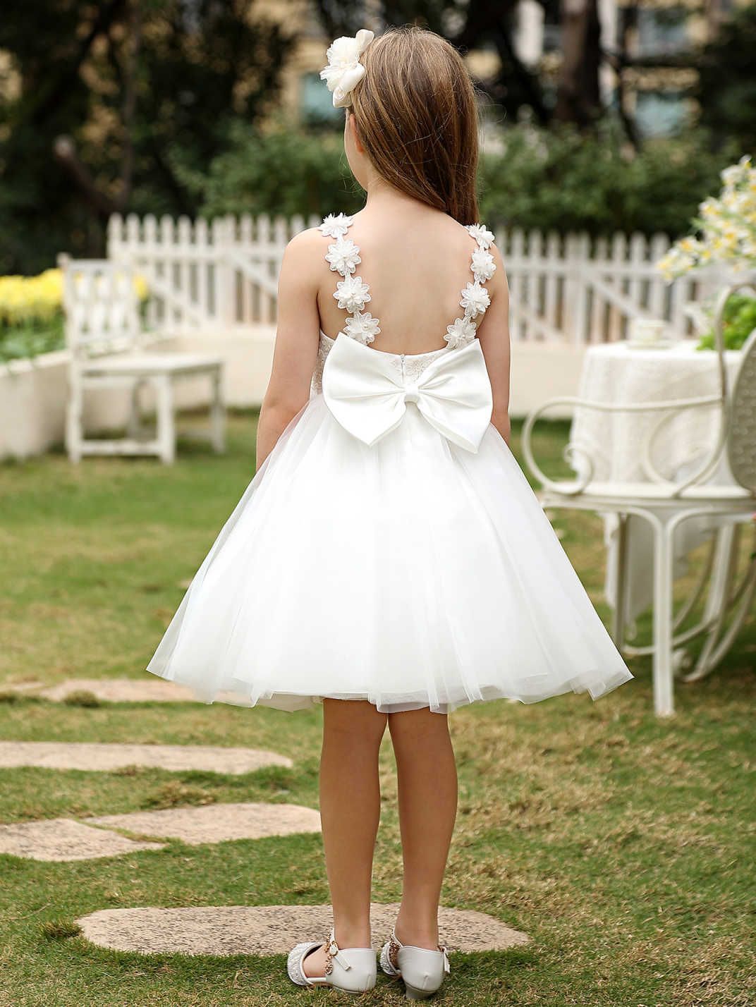 Ropa de niños princesas de flores de estilo extranjero vestido de boda de cumpleaños anfitrión de piano vestido desfile
