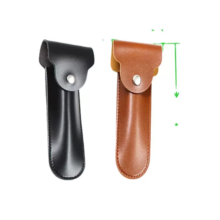 现货PU皮革剃须刀套老式手动刮胡刀收纳套旅行便携刮脸刀