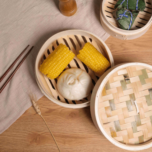 Linzhu steamer, bamboo commercial steamer, bamboo steamer, household steamer, small steamer, fried dumplings steamer, mini steamer