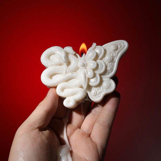 Stereo Butterfly Snake Candle Aromatherapy Handmade Low Temperature Wax Home Decorative Candle Handmade DIY Aromatherapy Aroma