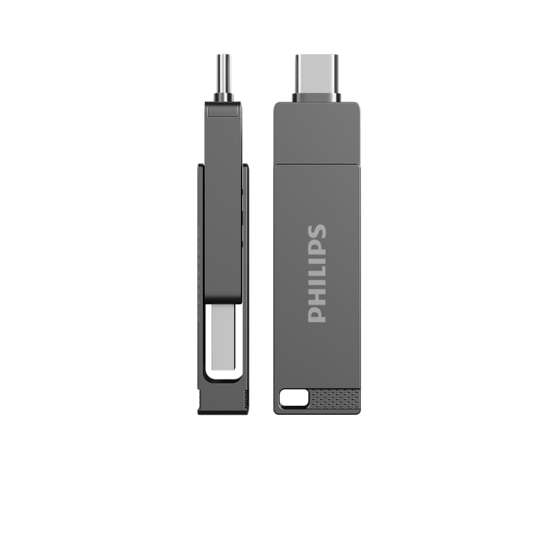 フィリップス USB フラッシュ ドライブ 61UT-M デュアル インターフェイス設計、高速伝送 USB3.2 プラグ アンド プレイ、携帯電話とコンピュータの両方に使用可能|undefined