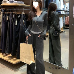 2025新款连帽卫衣套装秋秋时尚上衣休闲长袖简约通勤百搭修身套装
