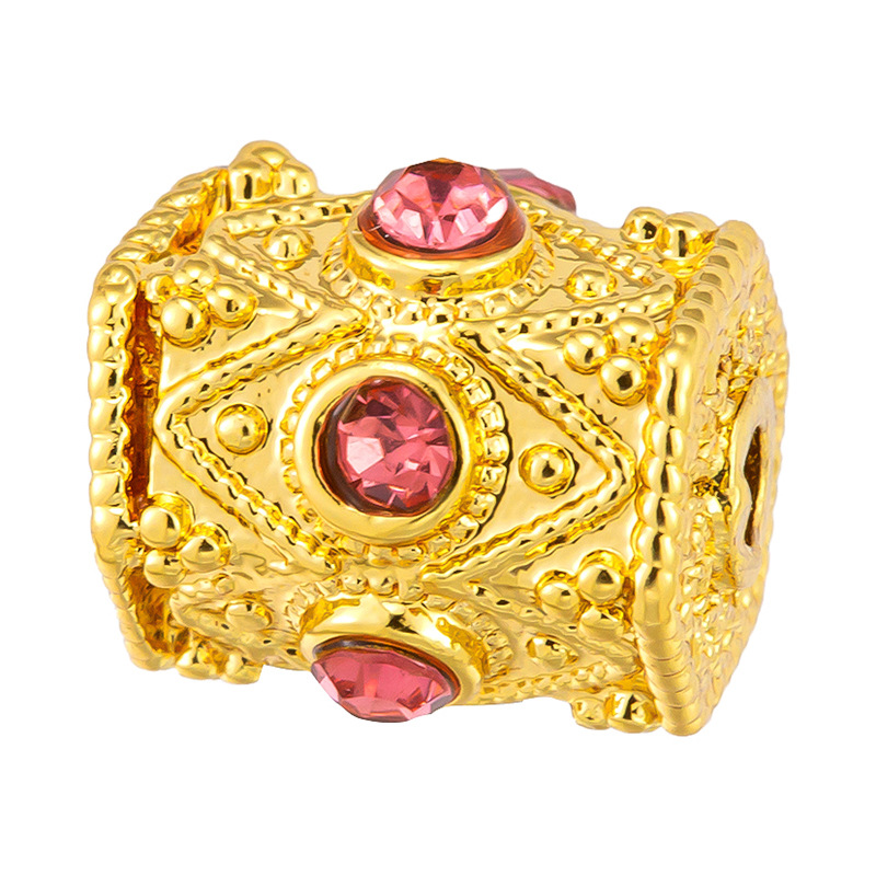 Colgante de cobre micro incrustado Gufasha oro goteo de aceite perlas de transferencia DiDi con perlas de acessorios de perlas huecas fábrica de perlas al por mayor