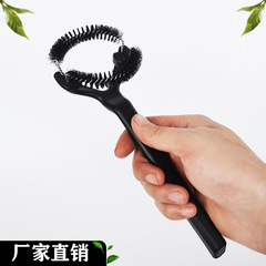 Manufacturer wholesale coffee machine cleaning brush elbow coffee brush long handle brewing head cleaning brush kitchen cleaning utensils
