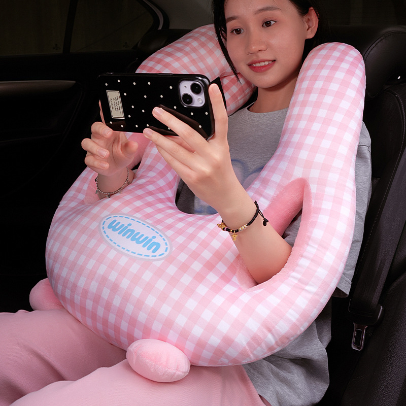 Children's Car Rear Seat Pillow Anti-Stranglehold Baby Long-Distance Car Pillow Car Sleeping Artifact Car Use