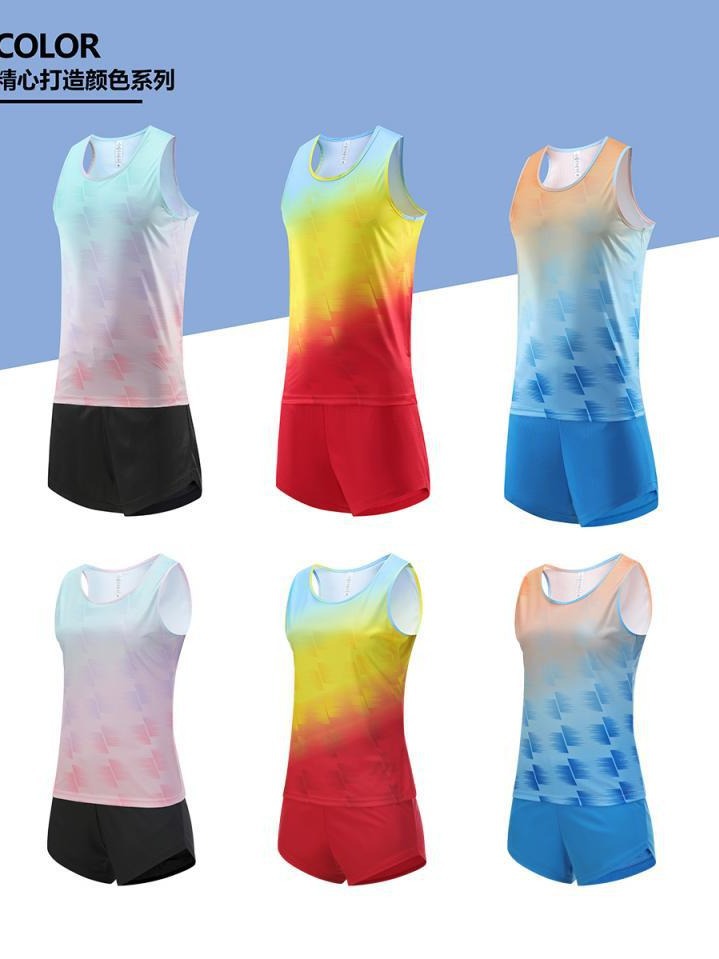 Nuevo traje de pista y campo de deportes traje de prueba de obstáculos traje de entrenamiento de chicas maratón 8318