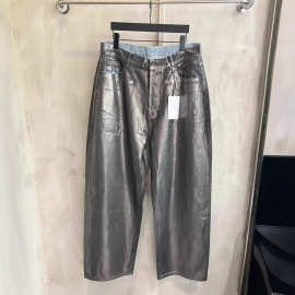 高版本高品质现货AC家新款刷腊牛仔裤时尚百搭OS宽松版型男女同款
