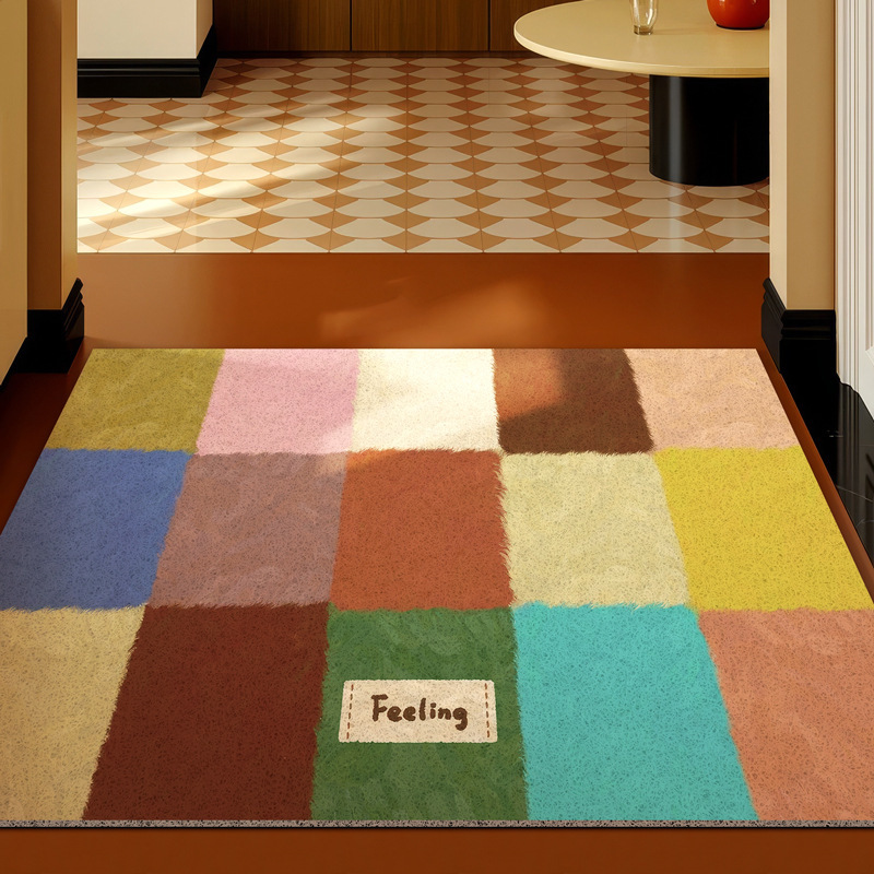 Silk Loop Floor In American Retro Style For Entrance Doors, Removes Dirt And Dust At The Entrance, PVC Cuttable_voghion.com