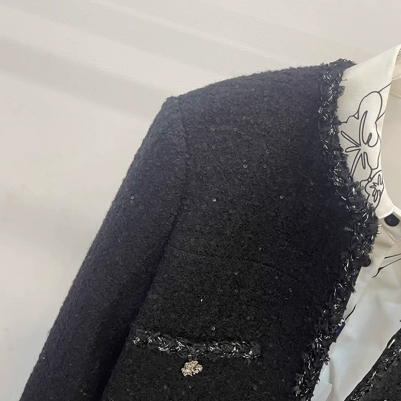 Весенняя куртка, тренд сезона, городской стиль, стиль Chanel, круглый воротник