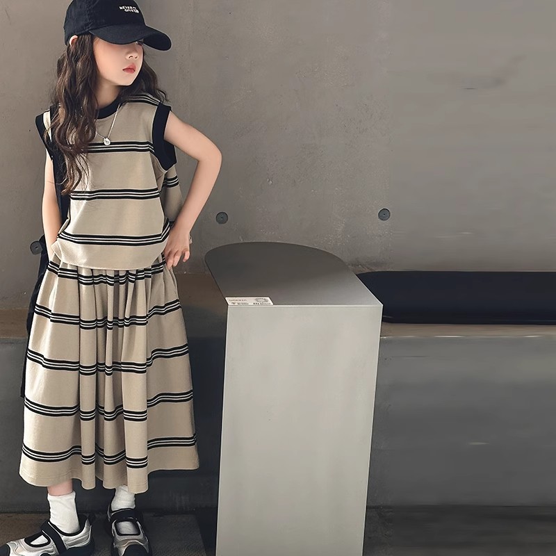 女童运动套装洋气时髦短袖儿童休闲夏季大童夏装女孩衣服