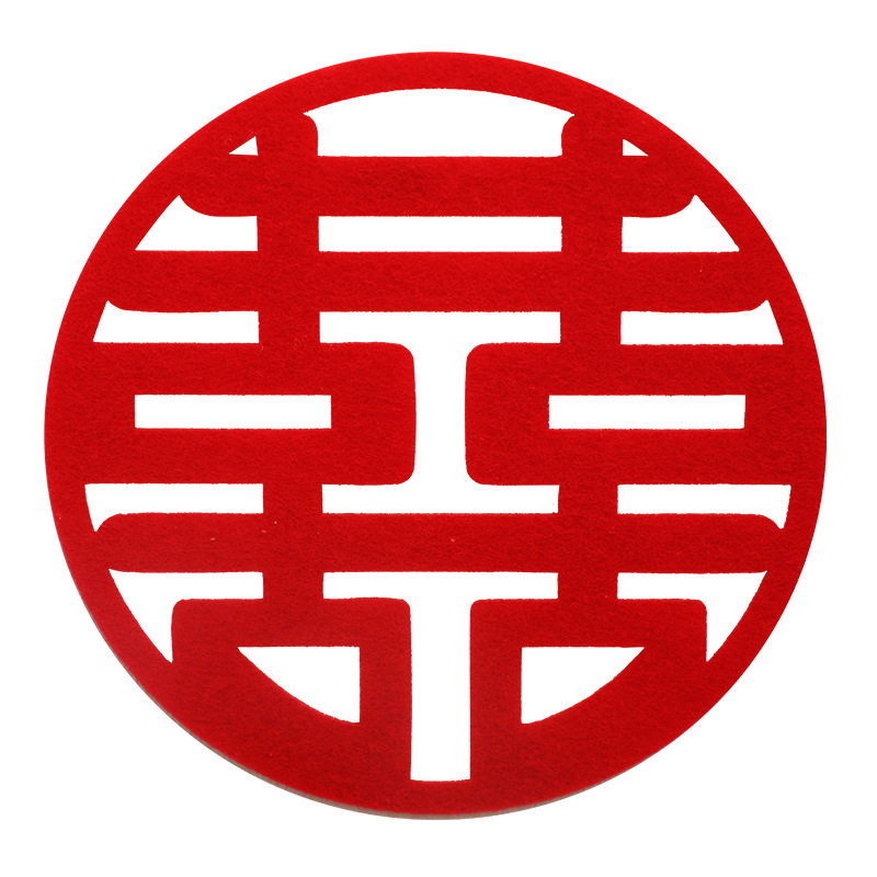 Boda nueva casa sala de estar TV pared de fondo sala de bodas diseño traje de boda Xi carácter Garland decoración suministros al por mayor