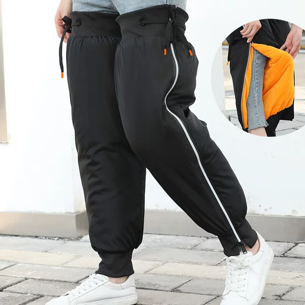 Electric Motorcycle Knee Pad Winter Cycling Waterproof Windshield Velvet Thickened Zipper Outer Knee Pad Leg Pad for Men and Women