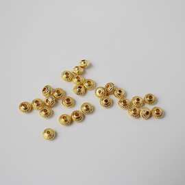 18K包金镀金保色车轮隔珠飞碟隔片diy手工串珠手链项链配饰 5*3mm