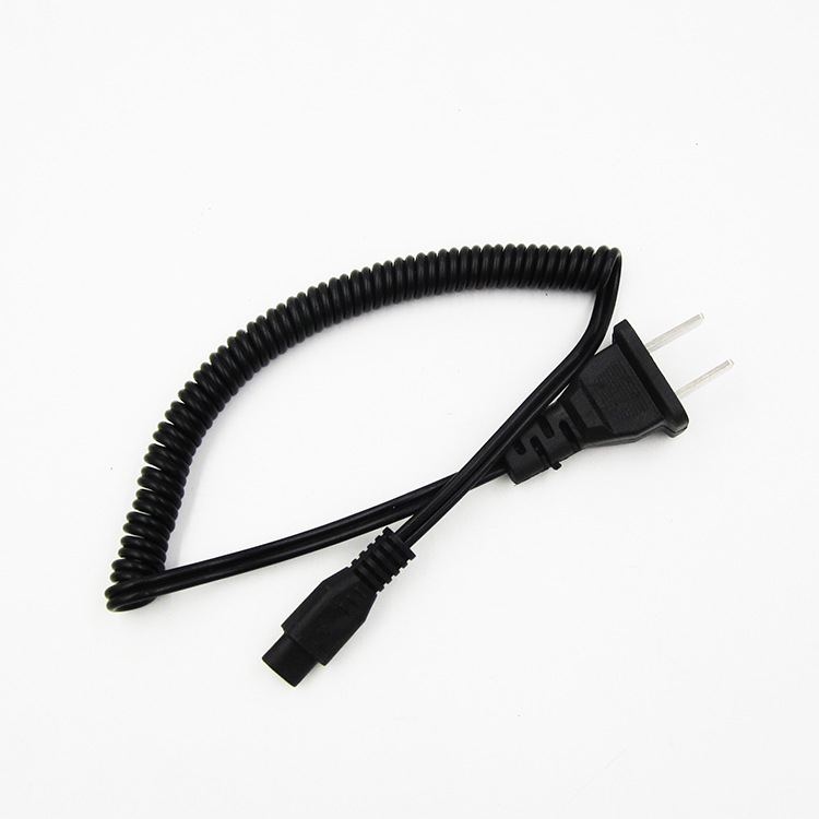 Enchufe estándar nacional máquina de afeitar cable de carga Dispositivo de bola de lana estándar europeo 8 ocho cola enchufe Cable de resorte 10mm