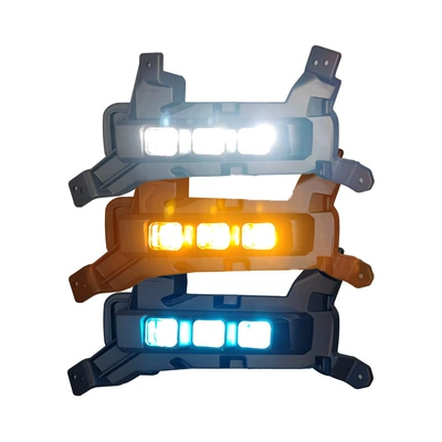 Suitable for 23-26 Models of Haval Big Dog Plus, Second-Generation Big Dog Special Modified Led Daytime Running Lights and Fog Lights (Gündüz işıqları) - lens-model-upgraded-three-color-streamer-daytime-running-lightsnon-destructive-pins-one-price