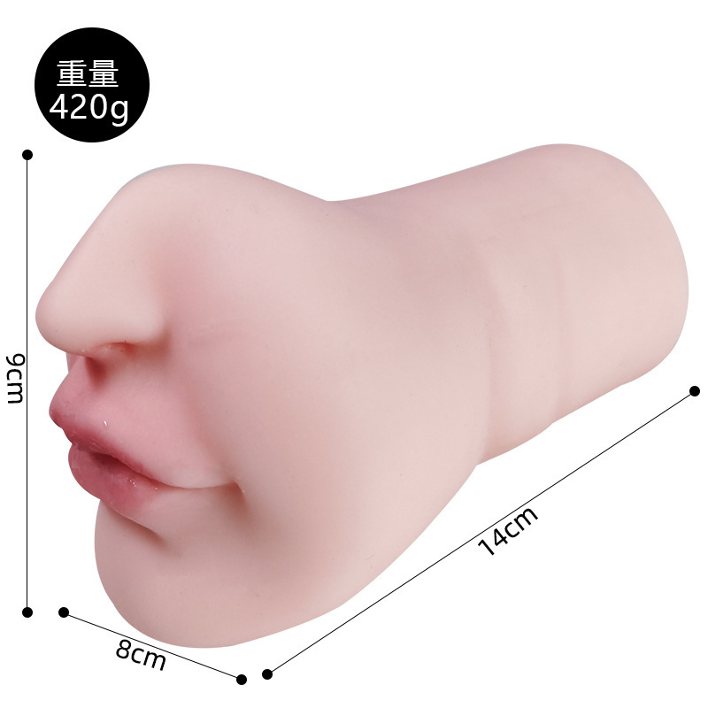 Jiuai Male Masturbation Device TPE Manual Deep-Throat Mouth Style Flesh Tone — detail image 20