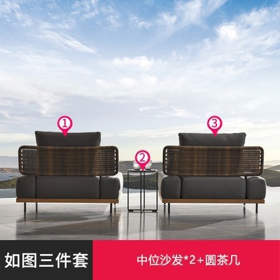 3피스 센터 소파 세트(남미산 티크)