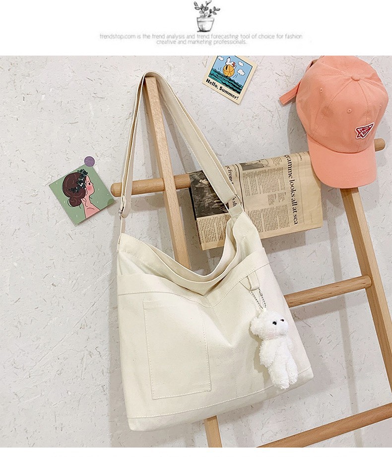 넓은 어깨끈 아이보리색 (장식 포함)