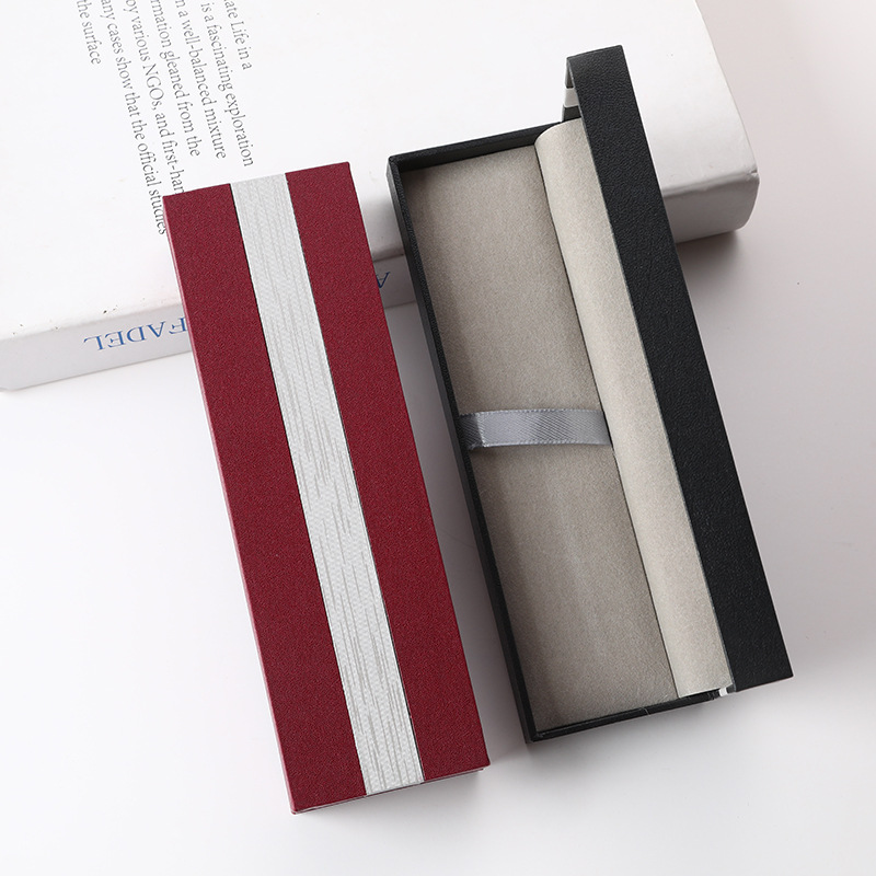 Caja de papelería de publicidad simple en stock Caja de bolígrafo impresa logotipo Caja de regalo de alto grado Caja de bolígrafo de regalo de actividad