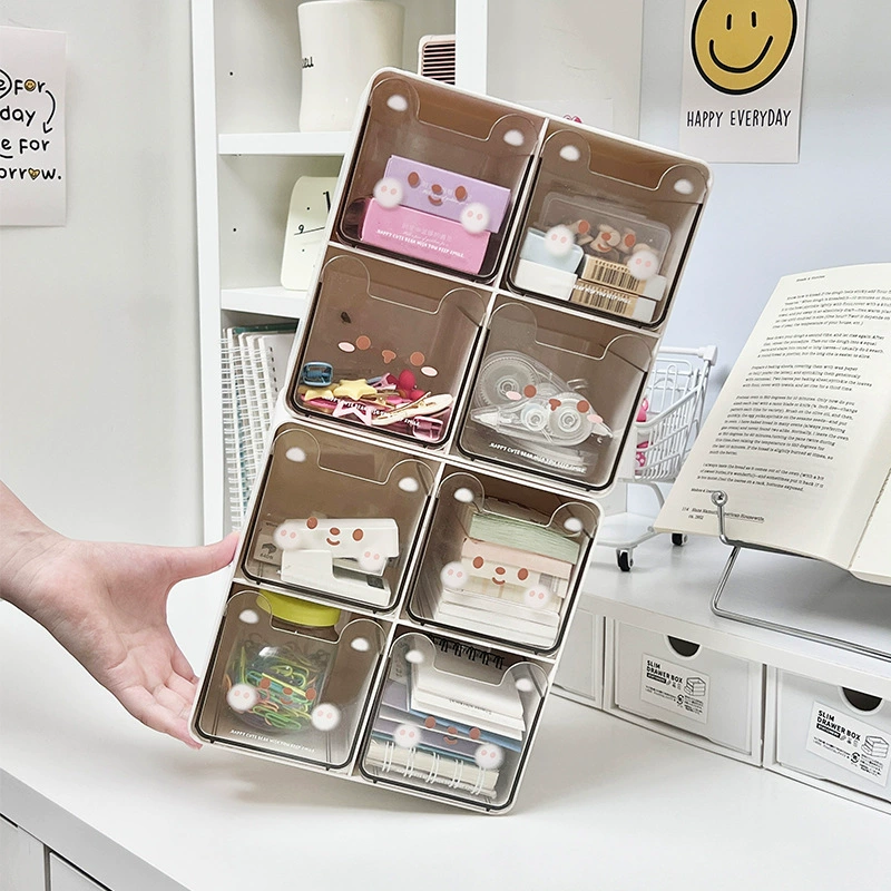 Симпатичный кролик Настольный ящик шкафа типа проса вокруг большой емкости